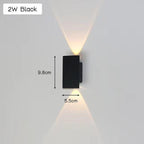 Aplique LED de pared moderno resistente a la intemperie de aluminio para exterior