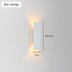 Aplique LED de pared moderno resistente a la intemperie de aluminio para exterior
