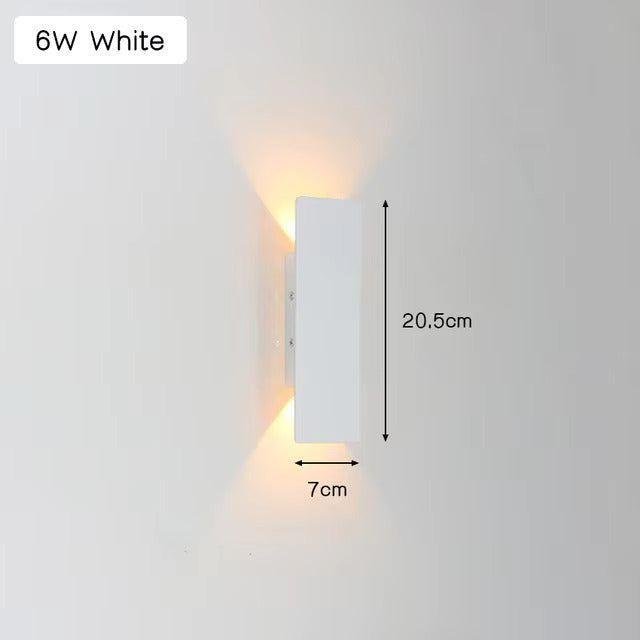 Aplique LED de pared moderno resistente a la intemperie de aluminio para exterior