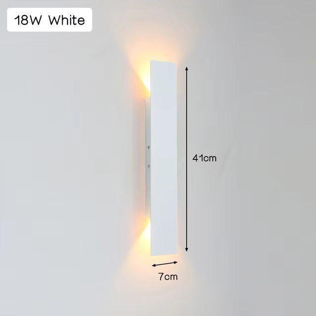 Aplique LED de pared moderno resistente a la intemperie de aluminio para exterior