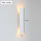 Aplique LED de pared moderno resistente a la intemperie de aluminio para exterior