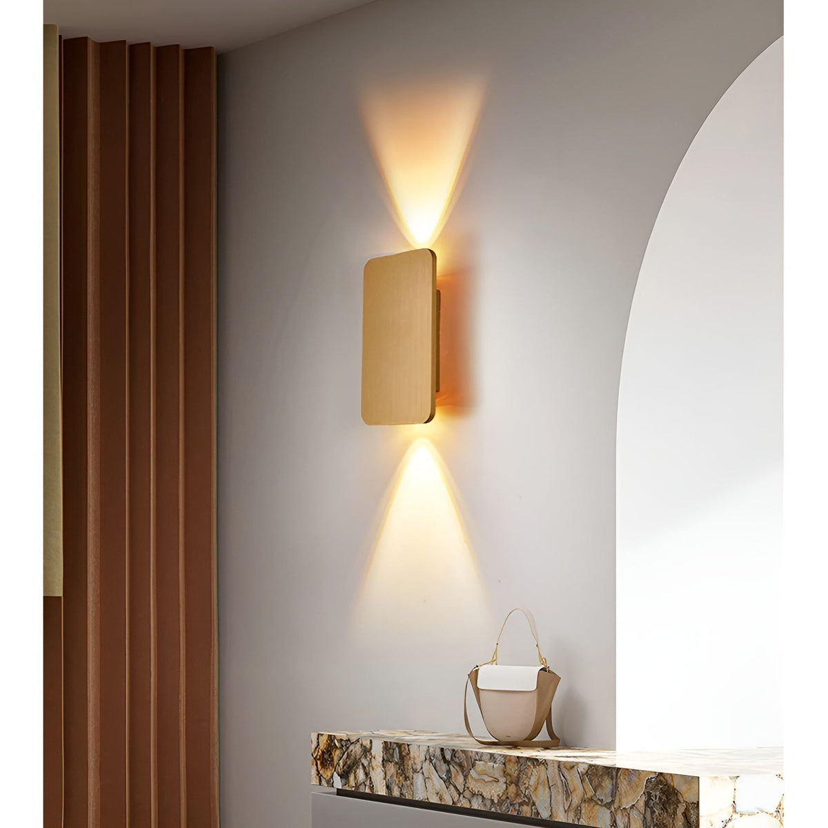 Aplique LED rectangular moderno para escalera y pasillo