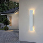 Aplique de pared exterior de aluminio impermeable con iluminación LED bidireccional