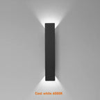 Aplique de pared exterior de aluminio impermeable con iluminación LED bidireccional