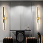 Aplique de pared LED vertical moderno de hierro