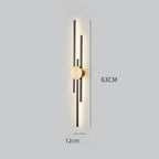 Aplique de pared LED vertical moderno de hierro