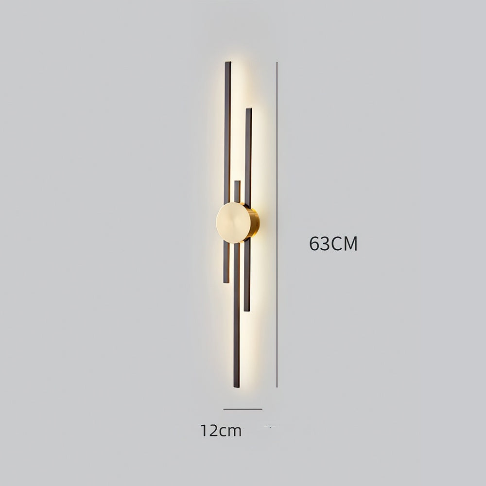Aplique de pared LED vertical moderno de hierro