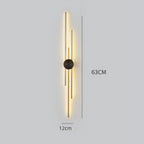 Aplique de pared LED vertical moderno de hierro