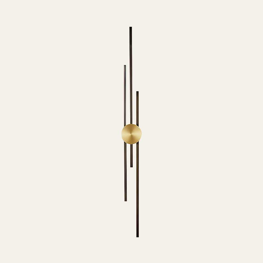 Aplique de pared LED vertical moderno de hierro