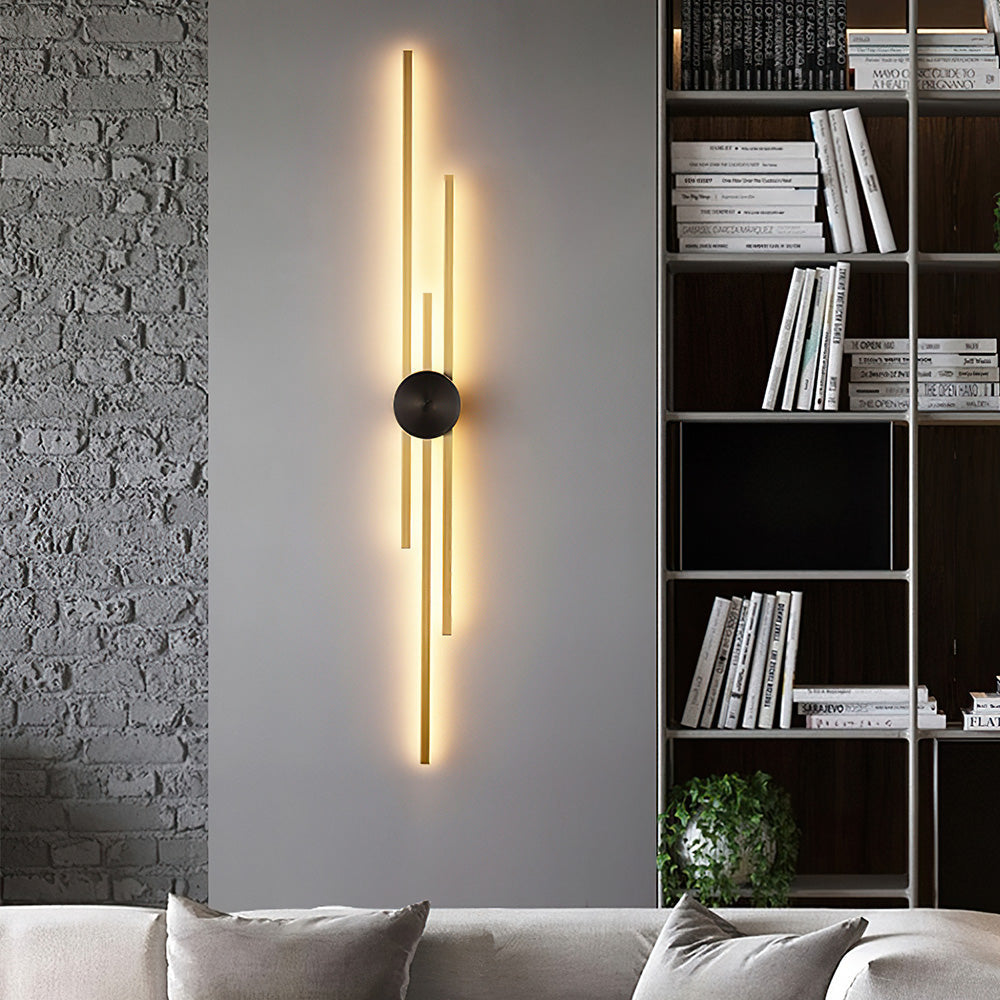 Aplique de pared LED vertical moderno de hierro