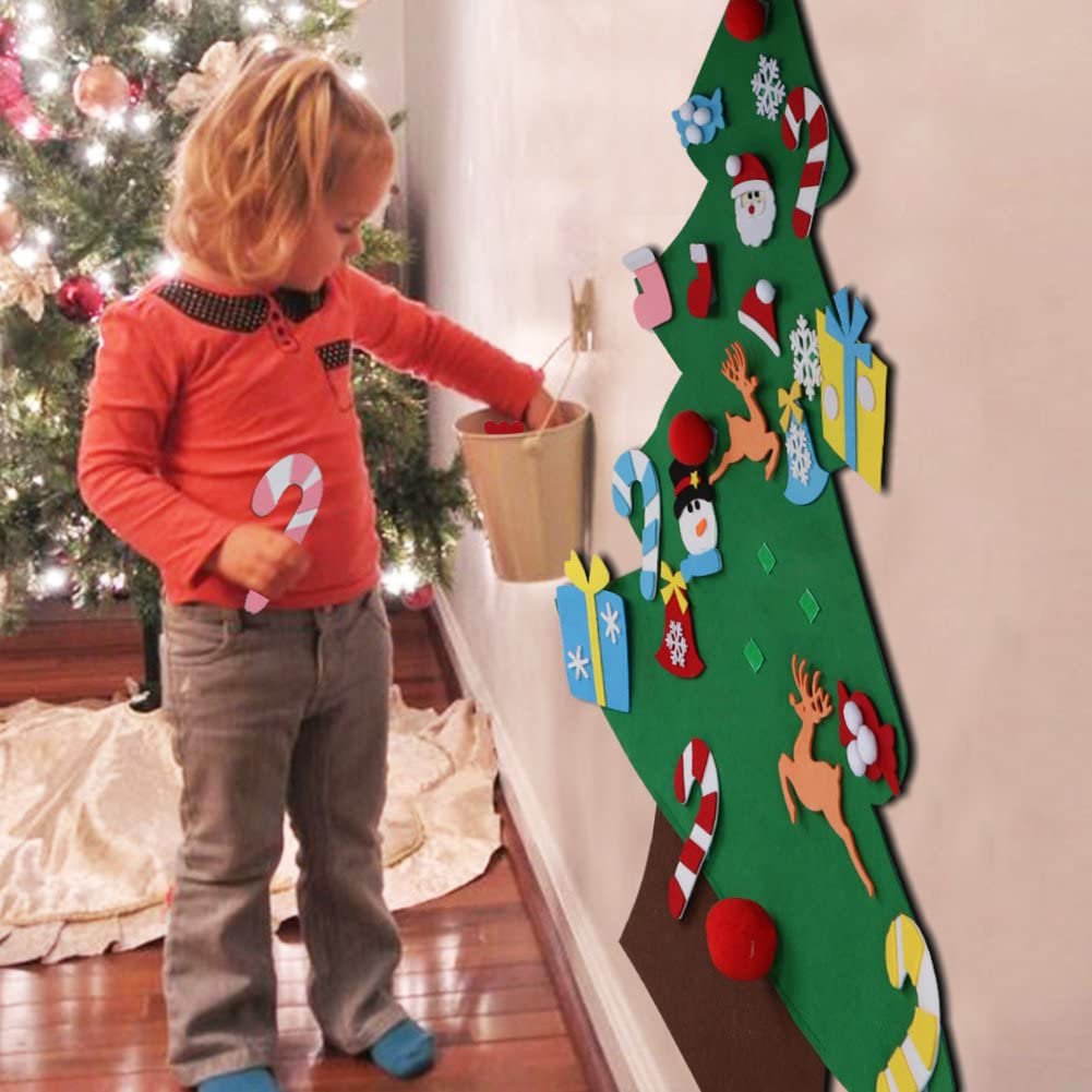 Árbol de Navidad de fieltro DIY para niños
