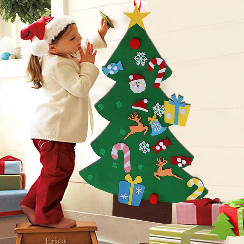 Árbol de Navidad de fieltro DIY para niños