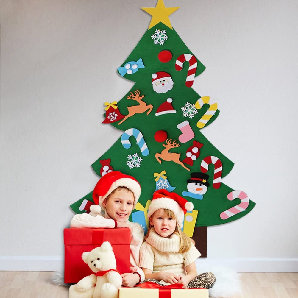 Árbol de Navidad de fieltro DIY para niños
