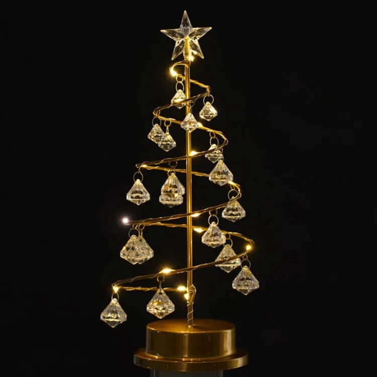 Árbol de Navidad LED elegante con luz cálida para ambiente festivo