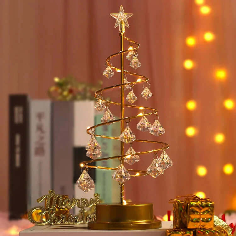 Árbol de Navidad LED elegante con luz cálida para ambiente festivo