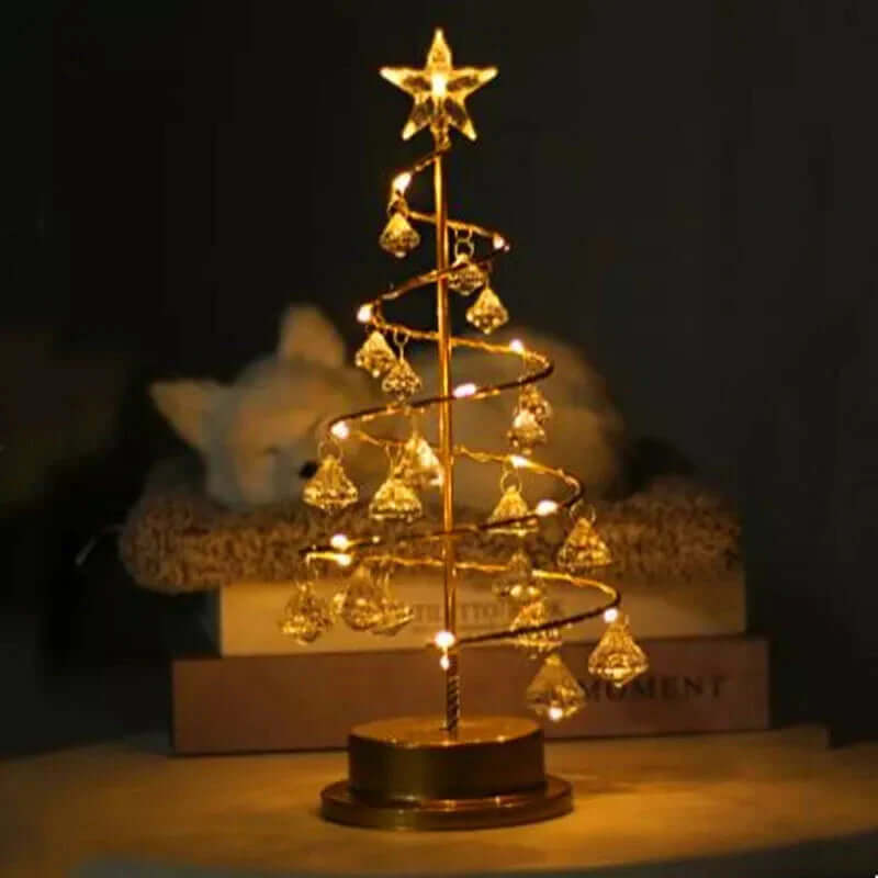 Árbol de Navidad LED elegante con luz cálida para ambiente festivo