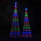 Árbol de Navidad luminoso LED multicolor con animación para exterior
