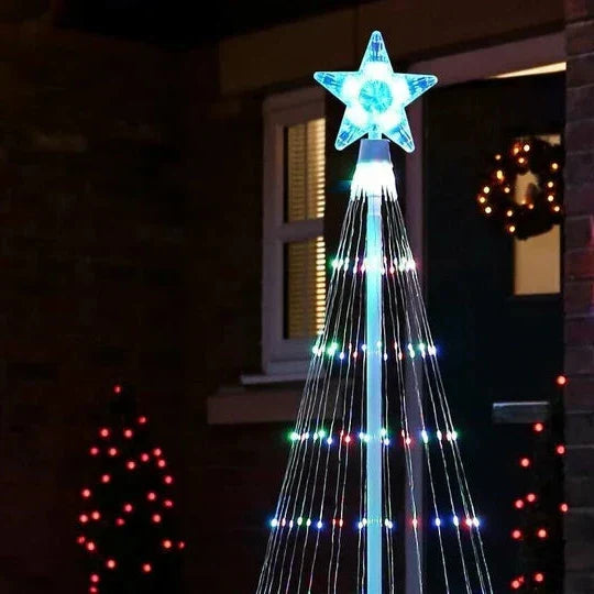 Árbol de Navidad luminoso LED multicolor con animación para exterior