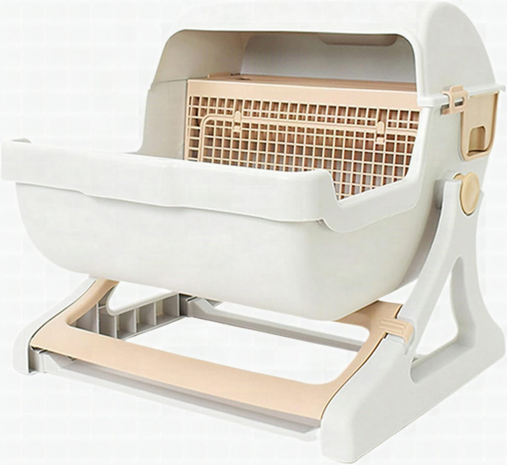 Arenero automático sin olores con diseño abierto superior
