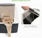 Arenero cubierto XL para gatos con control de olores PetHome