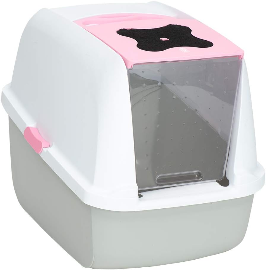 Arenero cubierto XL para gatos con control de olores PetHome
