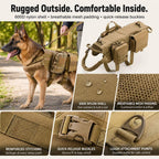 Arnés mochila táctico para perros – Senderismo y paseos diarios con bolsas desmontables