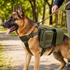 Arnés mochila táctico para perros – Senderismo y paseos diarios con bolsas desmontables