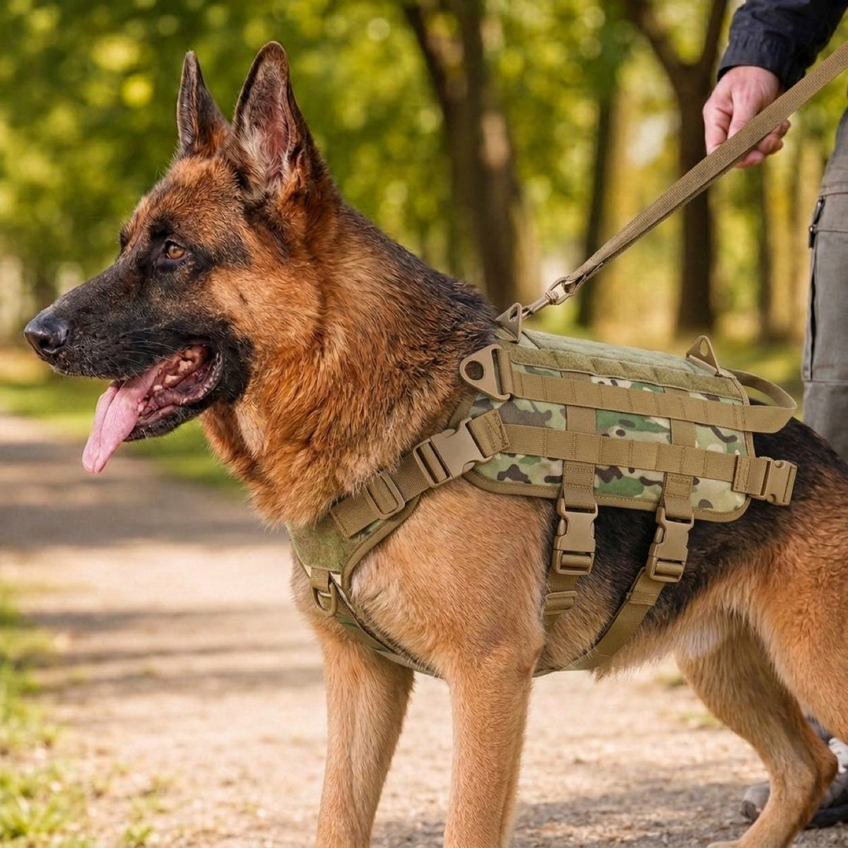 Arnés mochila táctico para perros – Senderismo y paseos diarios con bolsas desmontables