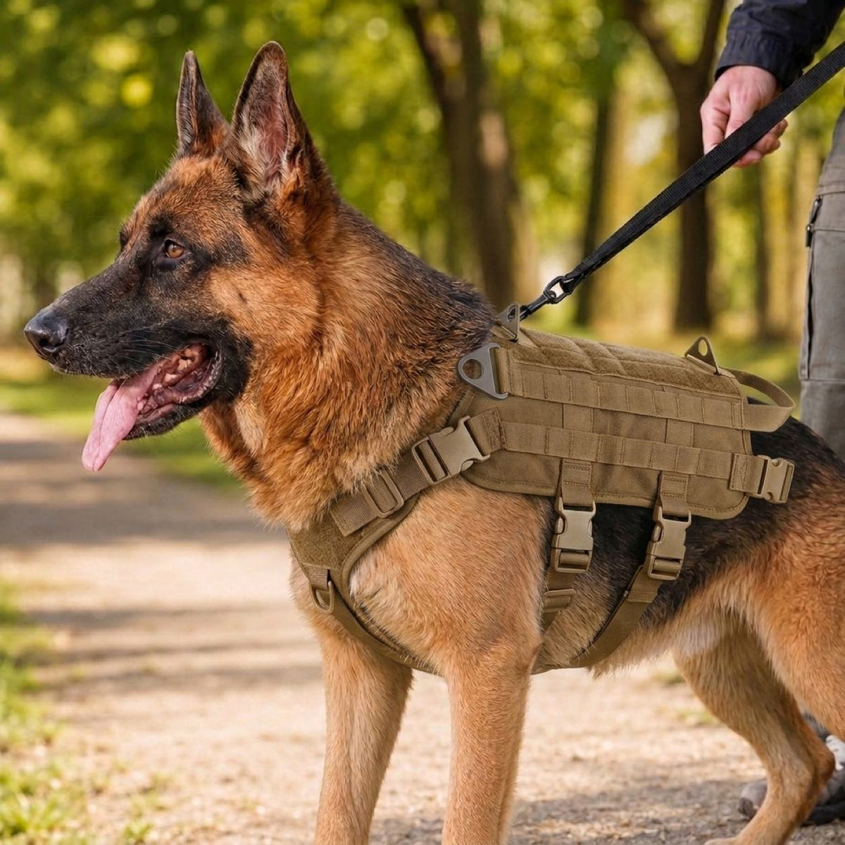 Arnés mochila táctico para perros – Senderismo y paseos diarios con bolsas desmontables