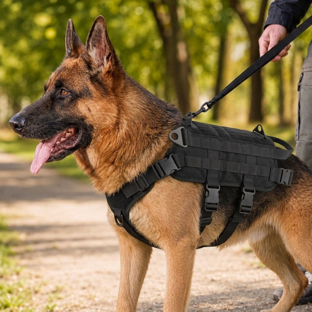 Arnés mochila táctico para perros – Senderismo y paseos diarios con bolsas desmontables
