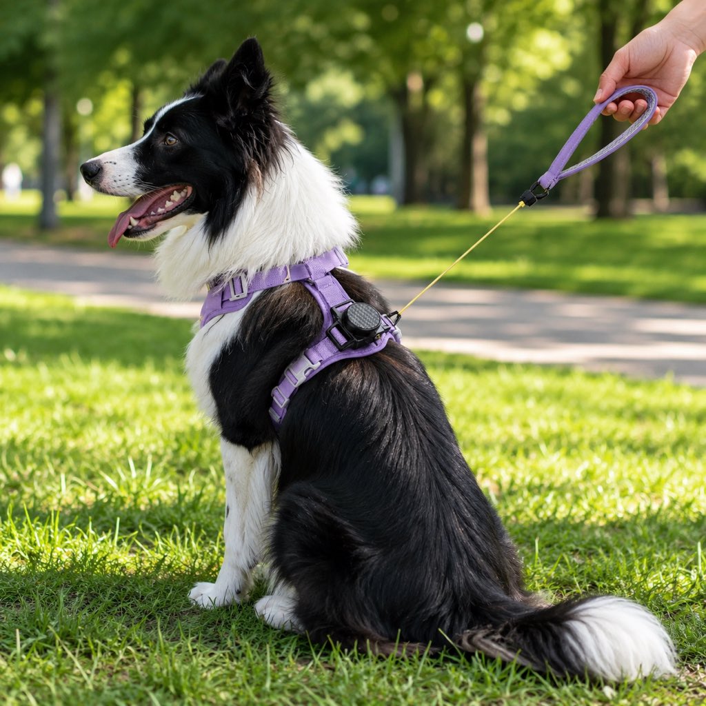 Arnés retráctil 2 en 1 para perro con correa integrada y control de parada automática para perros pequeños y medianos