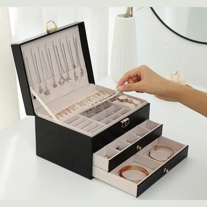AURELIA BOX – Joyero de piel multicapa para un almacenamiento elegante