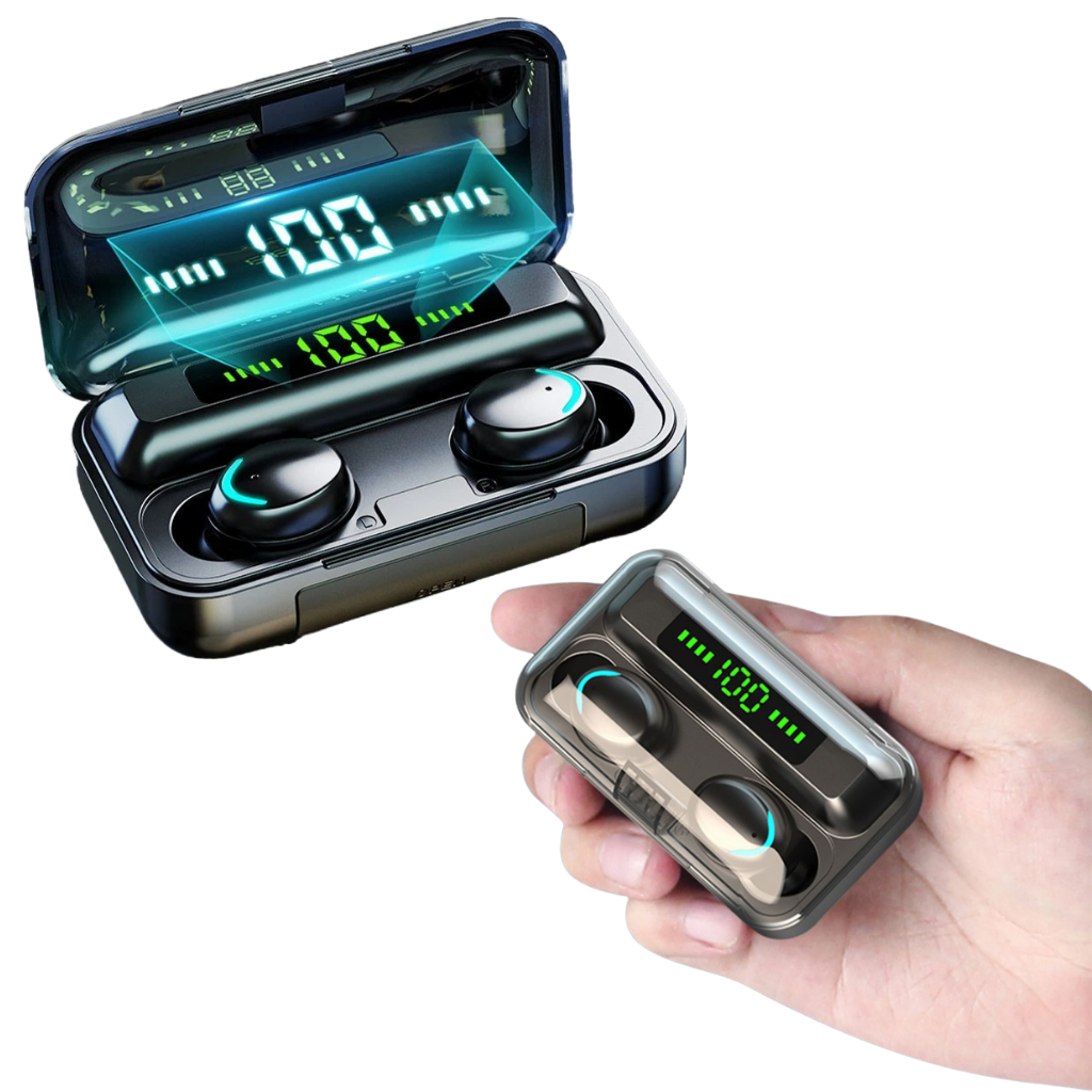 Auriculares Bluetooth con estuche de carga recargable