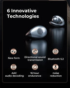 Auriculares deportivos inalámbricos de conducción ósea ultraligeros con Bluetooth