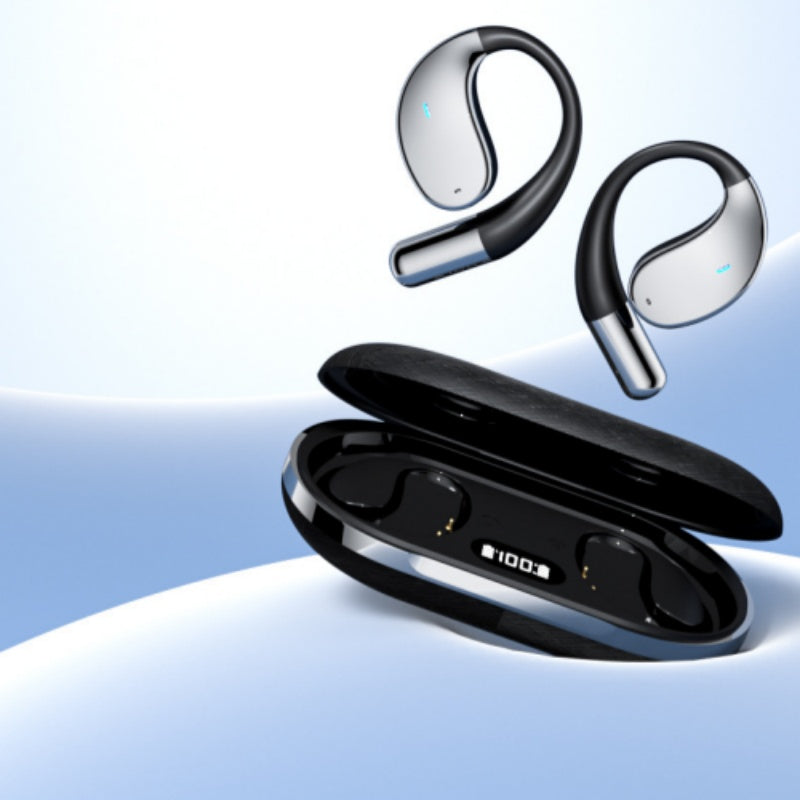 Auriculares inalámbricos de oído abierto con pantalla LED