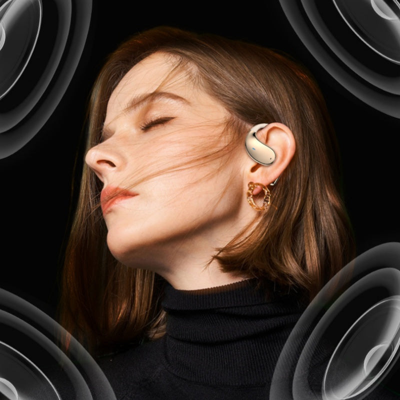 Auriculares inalámbricos de oído abierto con pantalla LED