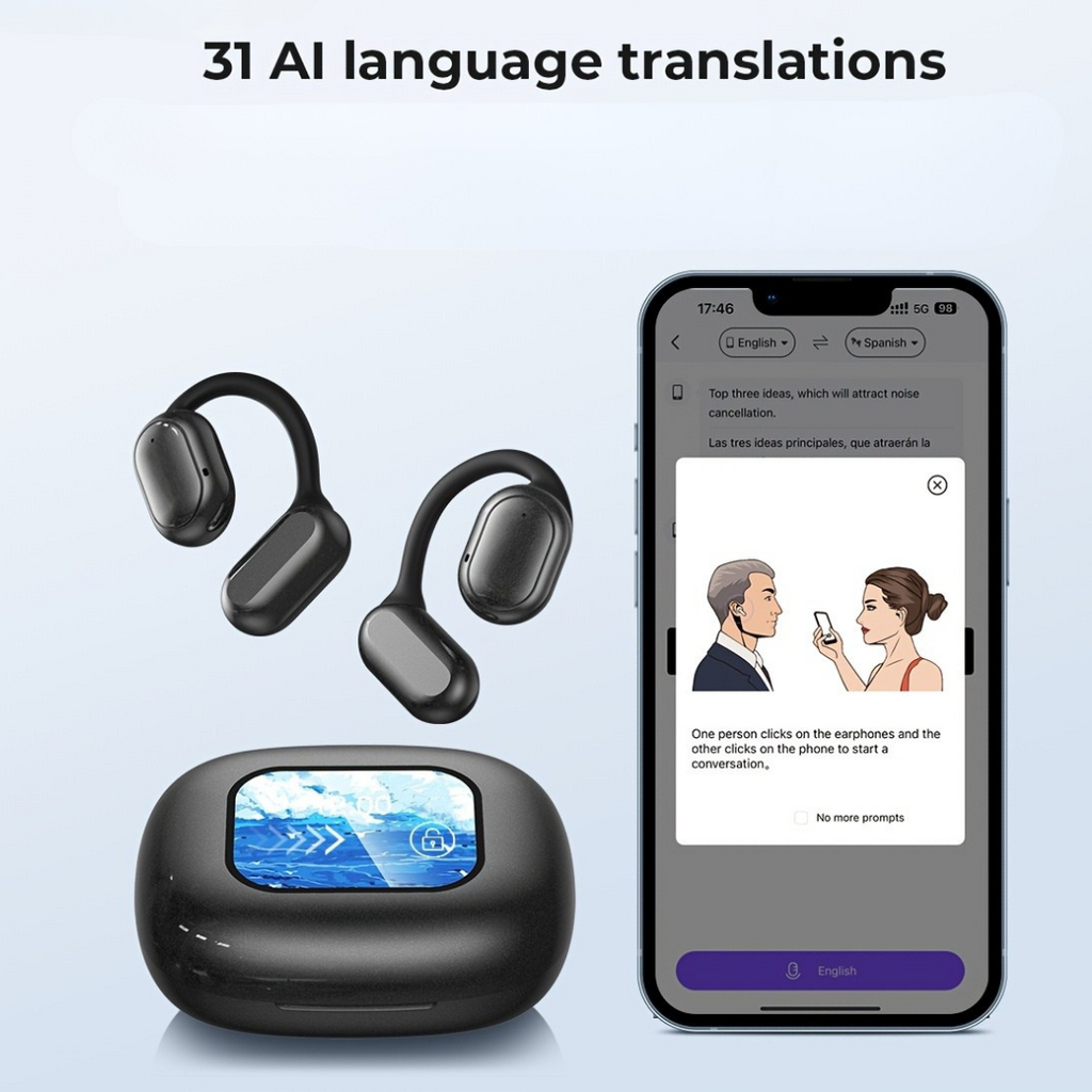 Auriculares traductores con IA para viajes