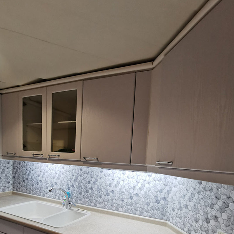 Azulejos adhesivos hexagonales de vinilo resistentes a grasa para cocina