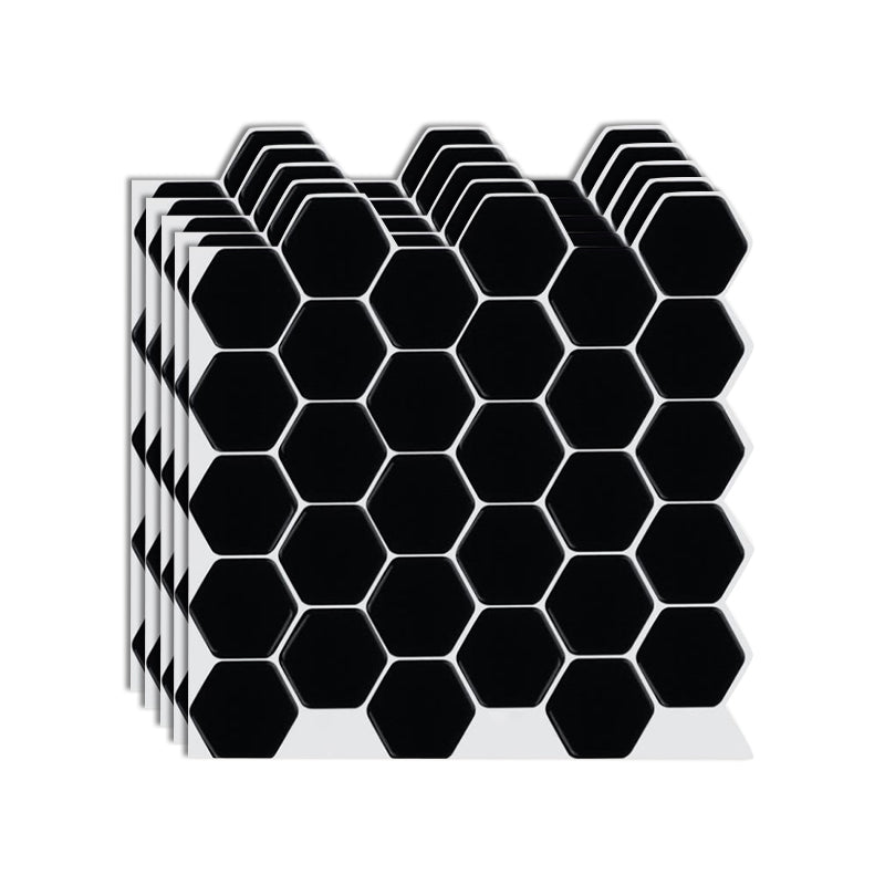 Azulejos adhesivos hexagonales de vinilo resistentes a grasa para cocina