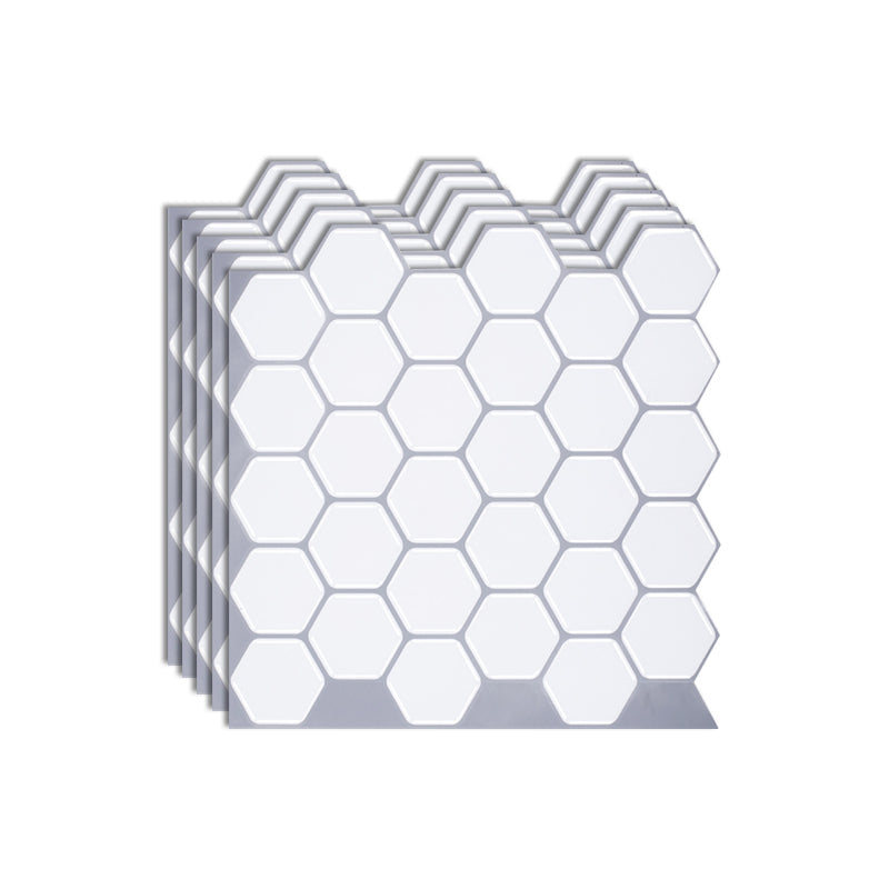 Azulejos adhesivos hexagonales de vinilo resistentes a grasa para cocina