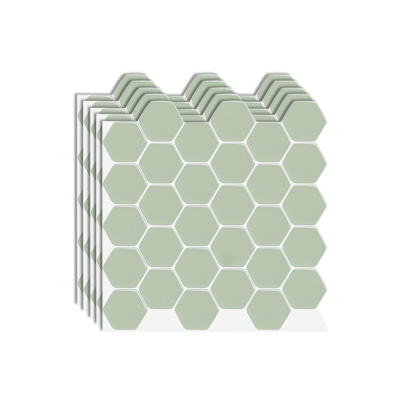 Azulejos adhesivos hexagonales de vinilo resistentes a grasa para cocina