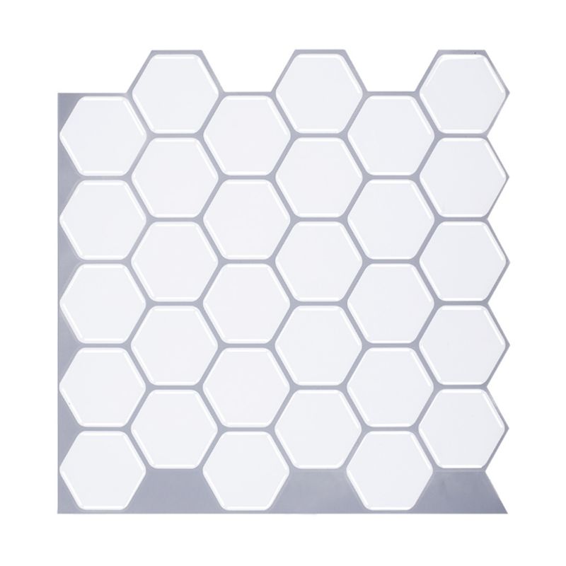 Azulejos adhesivos hexagonales de vinilo resistentes a grasa para cocina