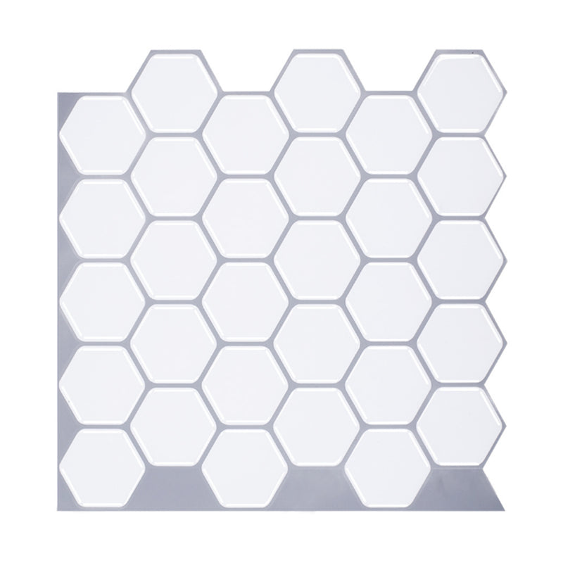 Azulejos adhesivos hexagonales de vinilo resistentes a grasa para cocina