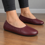 Bailarinas burdeos para mujer sin cordones ORNISHOP