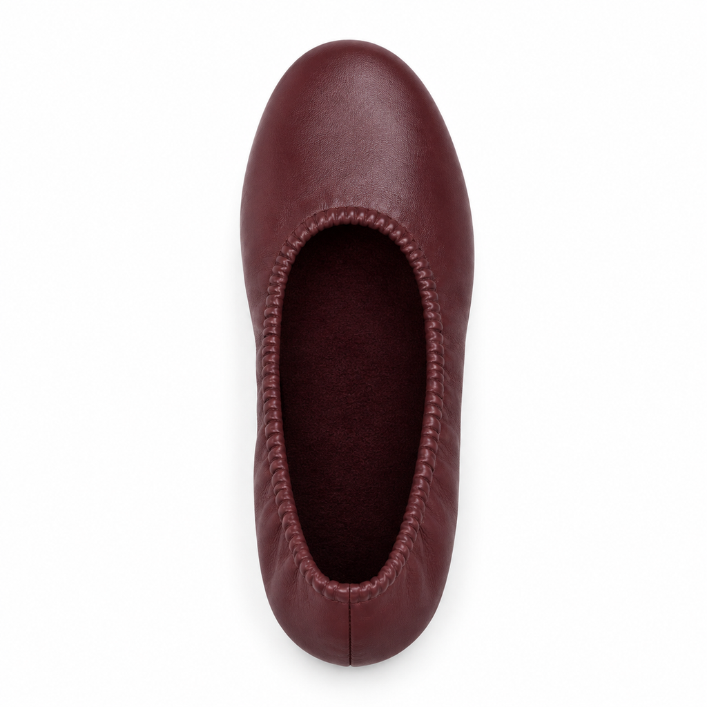 Bailarinas burdeos para mujer sin cordones ORNISHOP