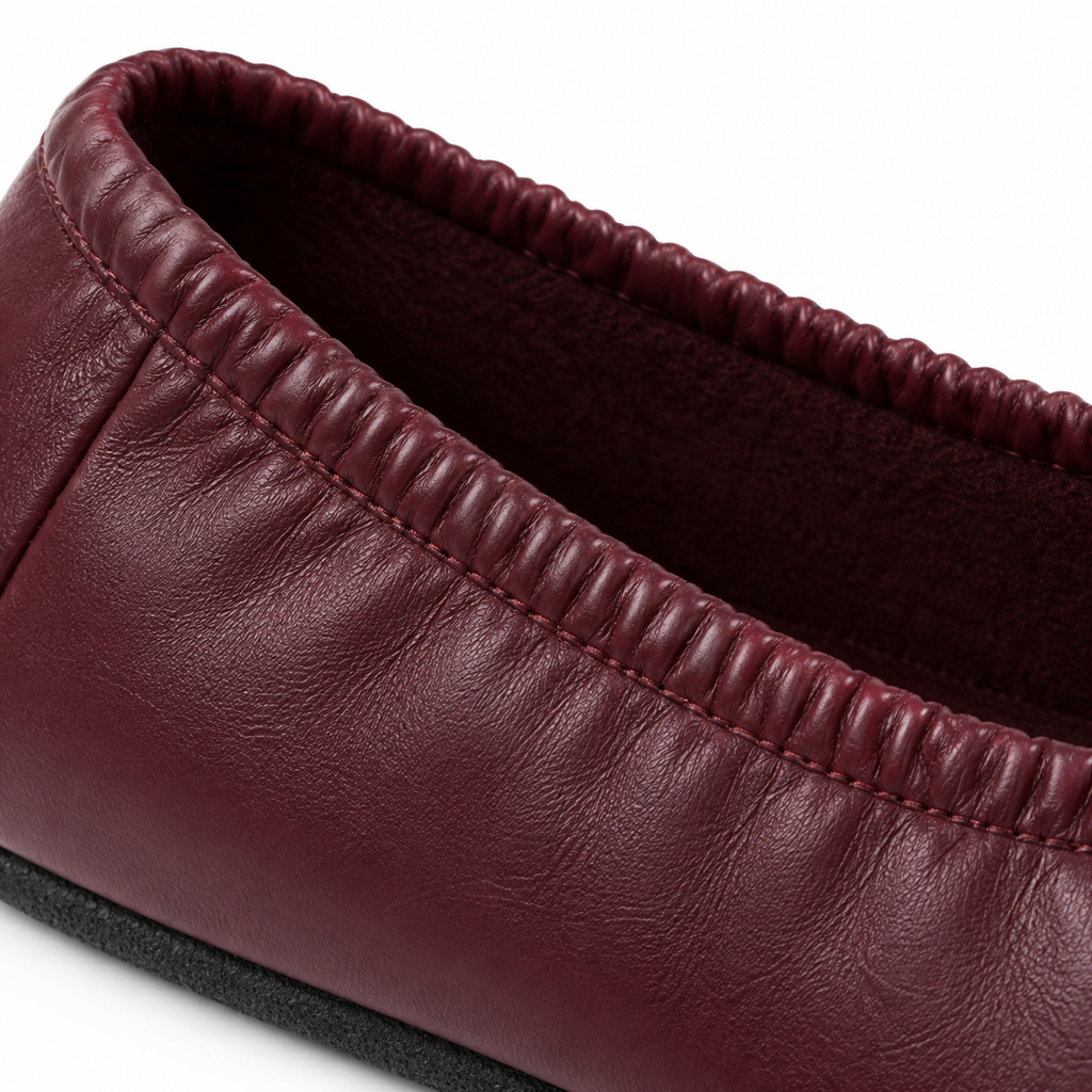 Bailarinas burdeos para mujer sin cordones ORNISHOP