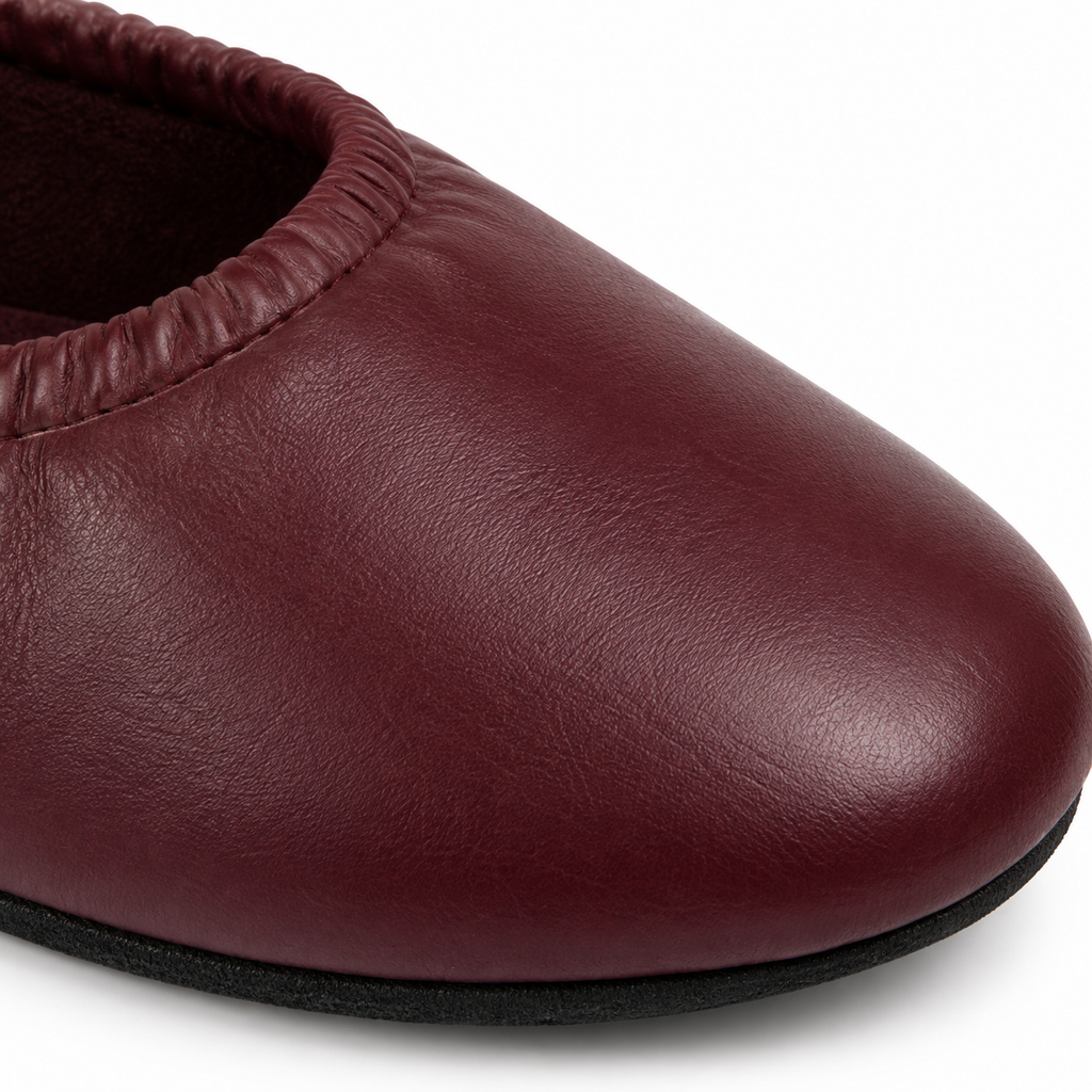 Bailarinas burdeos para mujer sin cordones ORNISHOP