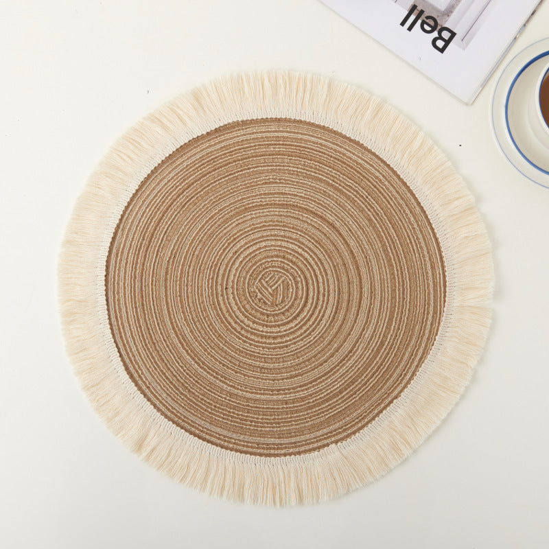 Bandeja decorativa trenzada para mesa