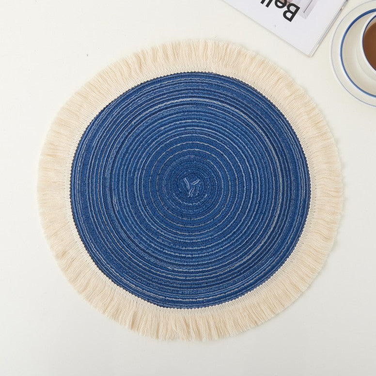 Bandeja decorativa trenzada para mesa