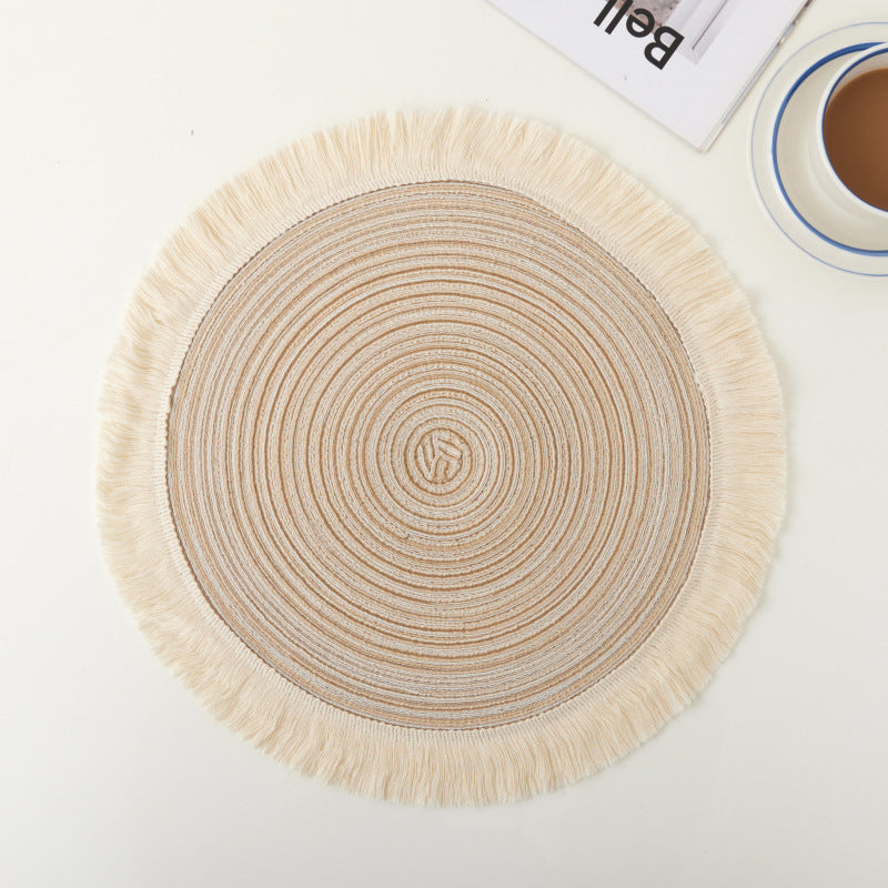 Bandeja decorativa trenzada para mesa